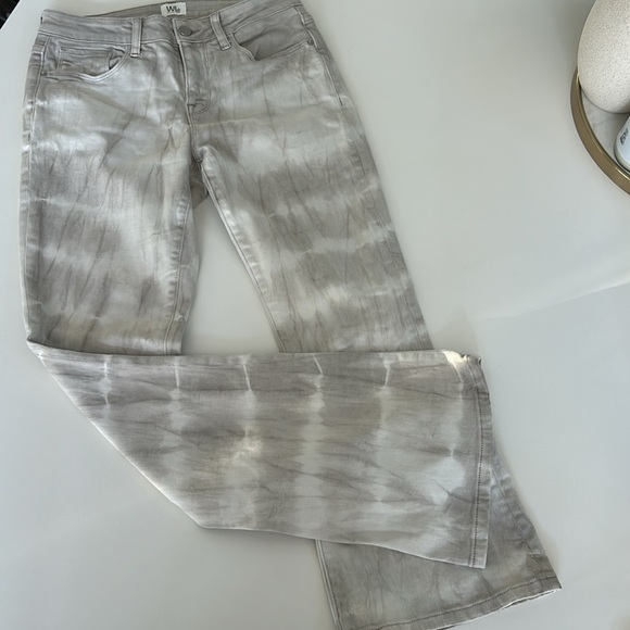 Wash Lab Denim Fay Beach Walk Flares in Mott Tie Dye size 27 Like New - Picture 4 of 13